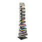 Dark Gray Metal Ten Shelf Modern Tower Bookcase By Homeroots | Shelves & Shelving Units | Modishstore - 4