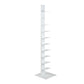 White Metal Ten Shelf Modern Tower Bookcase By Homeroots | Shelves & Shelving Units | Modishstore - 4