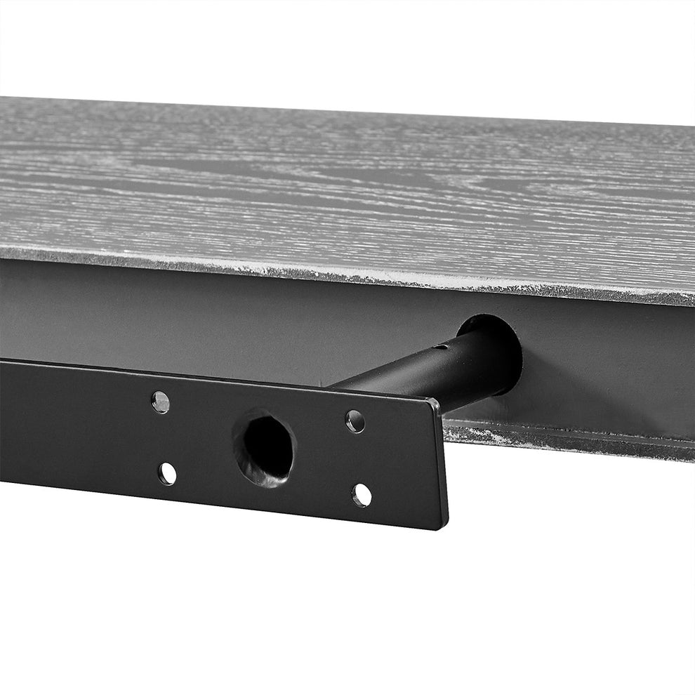 75" Dark Gray Whitewash Wooden Floating Shelf By Homeroots | Wall Shelf | Modishstore - 5