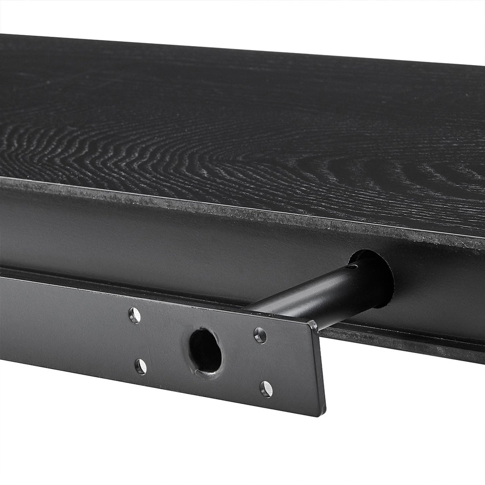 75" Dark Gray Whitewash Wooden Floating Shelf By Homeroots | Wall Shelf | Modishstore - 12
