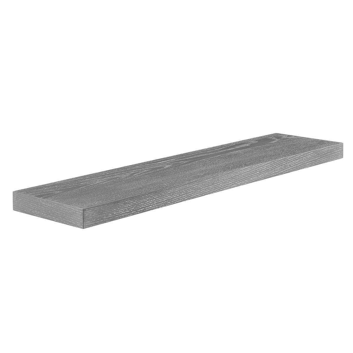43" Dark Gray Whitewash Wooden Floating Shelf By Homeroots | Wall Shelf | Modishstore - 2