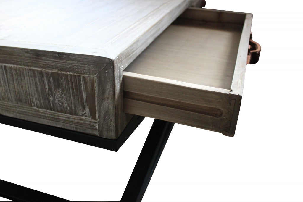 Rustic Handcrafted Natural Wood and Iron Coffee Table By Homeroots | Coffee Tables | Modishstore - 2