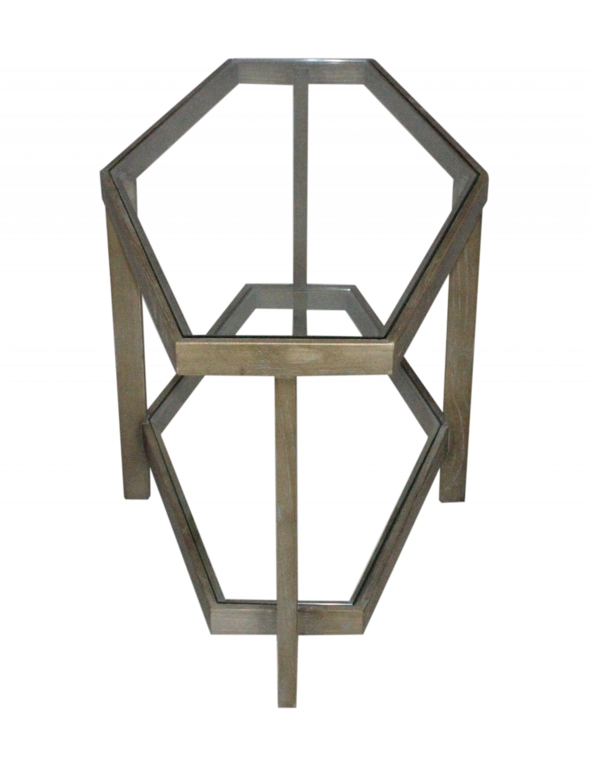 Modern Hexagonal Glass Top Coffee Table By Homeroots | Coffee Tables | Modishstore - 2