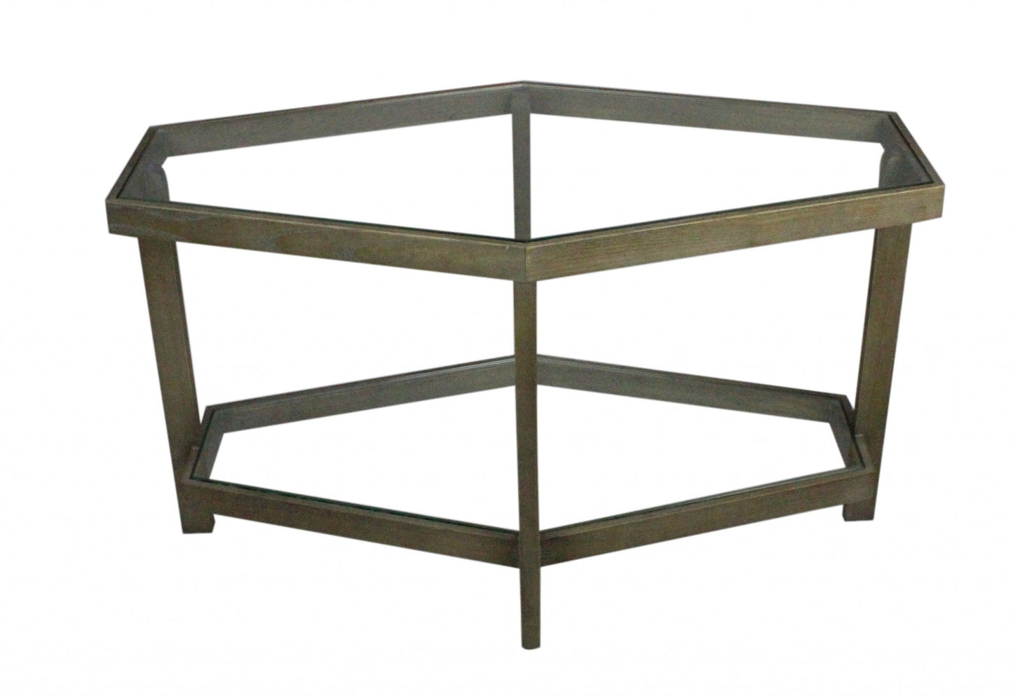 Modern Hexagonal Glass Top Coffee Table By Homeroots | Coffee Tables | Modishstore - 3