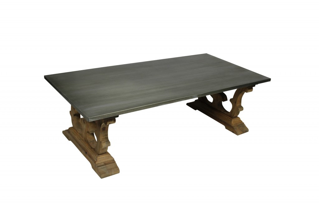 Rectangular Decorative Base Coffee Table By Homeroots | Coffee Tables | Modishstore