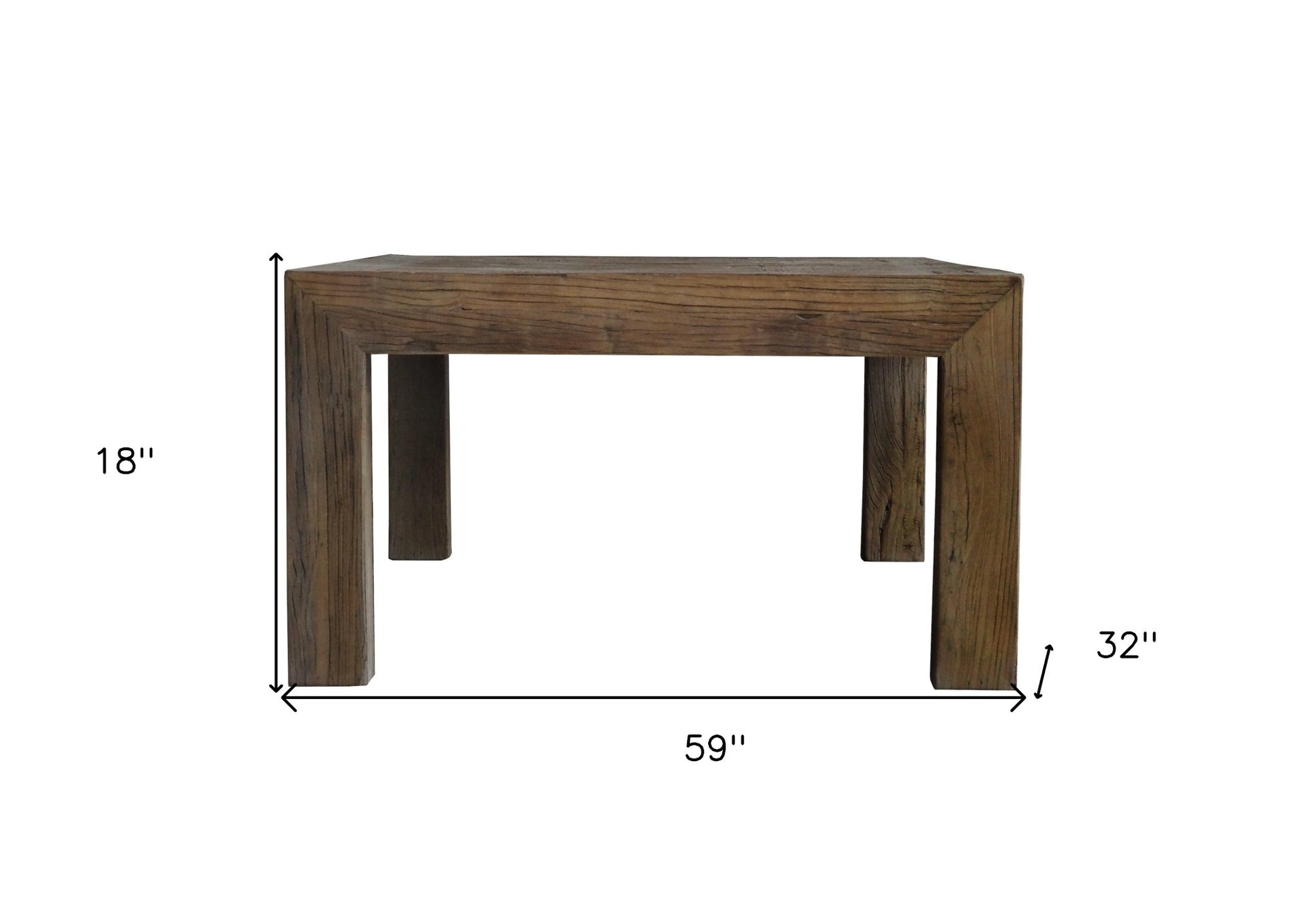 Classic Rectangular Wooden Coffee Table By Homeroots | Coffee Tables | Modishstore - 6