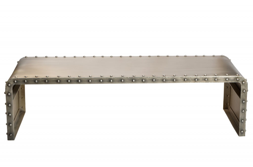 Bench Shaped Metal Coffee Table By Homeroots | Coffee Tables | Modishstore