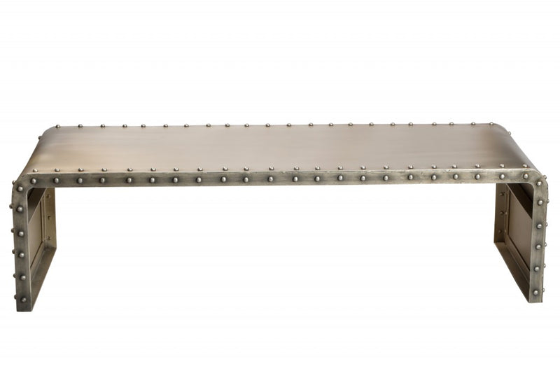 Bench Shaped Metal Coffee Table By Homeroots | Coffee Tables | Modishstore
