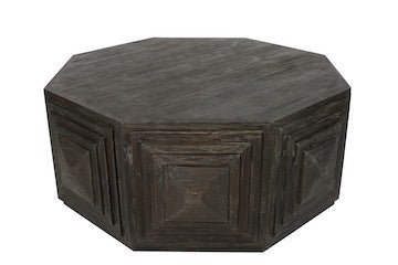 Deep Brown Octagonal Coffee Table By Homeroots | Coffee Tables | Modishstore