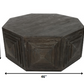 Deep Brown Octagonal Coffee Table By Homeroots | Coffee Tables | Modishstore - 3
