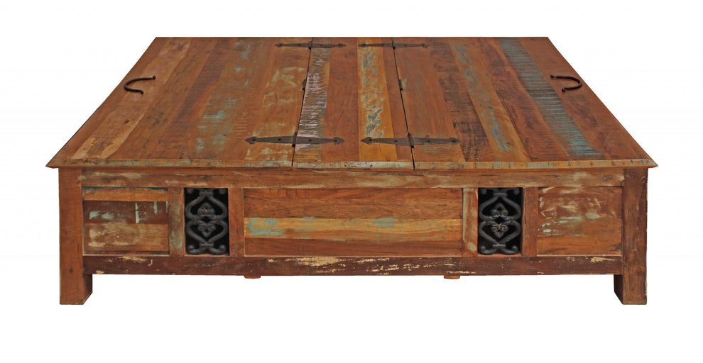 Rectangular Storage Wood Coffee Table By Homeroots | Coffee Tables | Modishstore - 3
