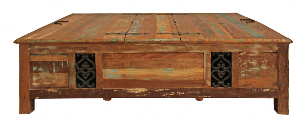 Rectangular Storage Wood Coffee Table By Homeroots | Coffee Tables | Modishstore - 2