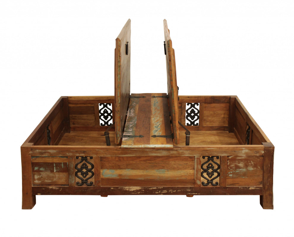 Rectangular Storage Wood Coffee Table By Homeroots | Coffee Tables | Modishstore - 5