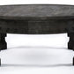 Black Carved Round Wooden Coffee Table By Homeroots | Coffee Tables | Modishstore - 2