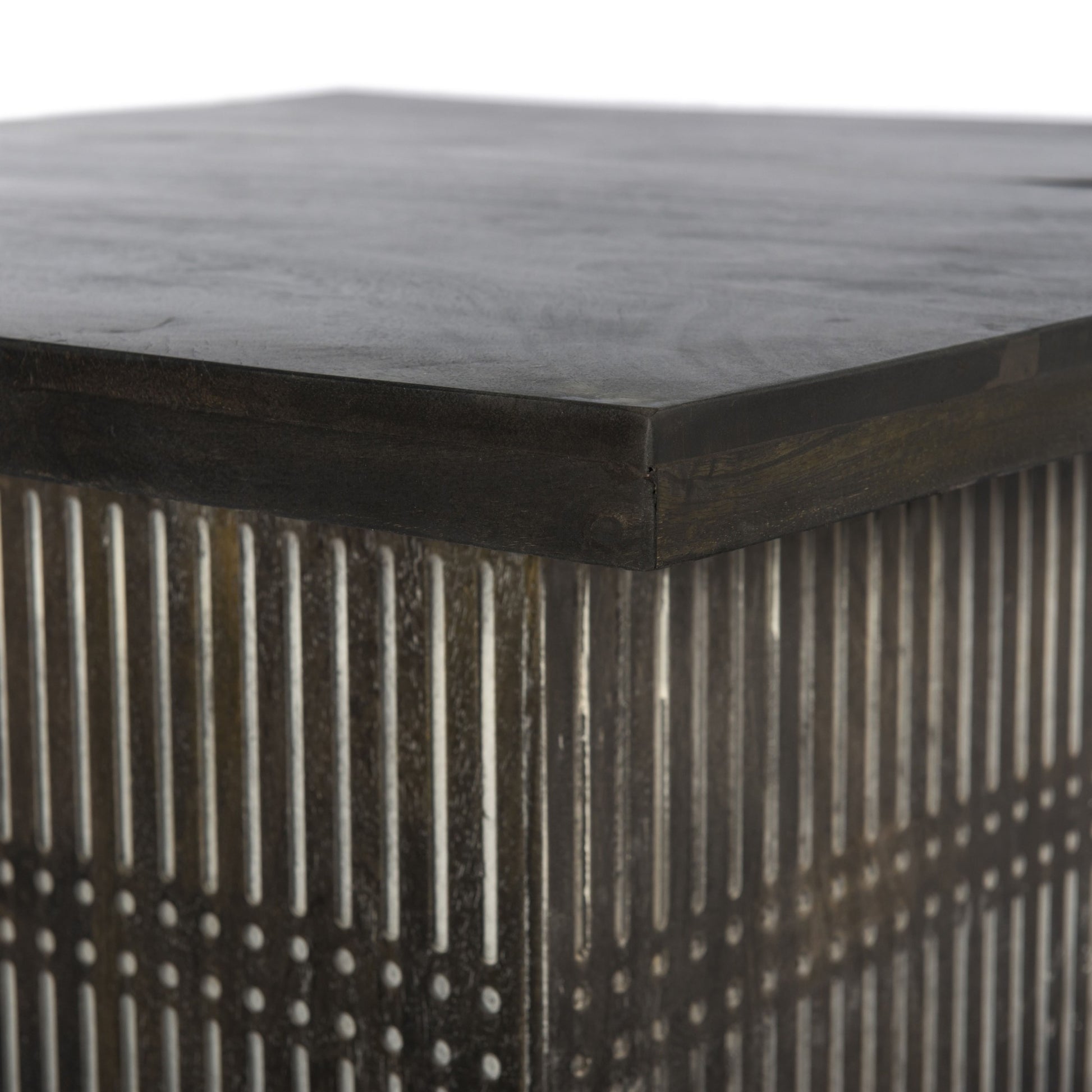 Rustic Brown Carved Wood Storage Coffee Table By Homeroots | Coffee Tables | Modishstore - 6