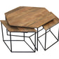 Set of 4 Geometric Wooden Coffee Tables By Homeroots | Coffee Tables | Modishstore