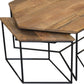 Set of 4 Geometric Wooden Coffee Tables By Homeroots