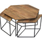 Set of 4 Geometric Wooden Coffee Tables By Homeroots | Coffee Tables | Modishstore - 2