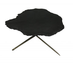 Set of 2 Black Live Edge Coffee Tables By Homeroots