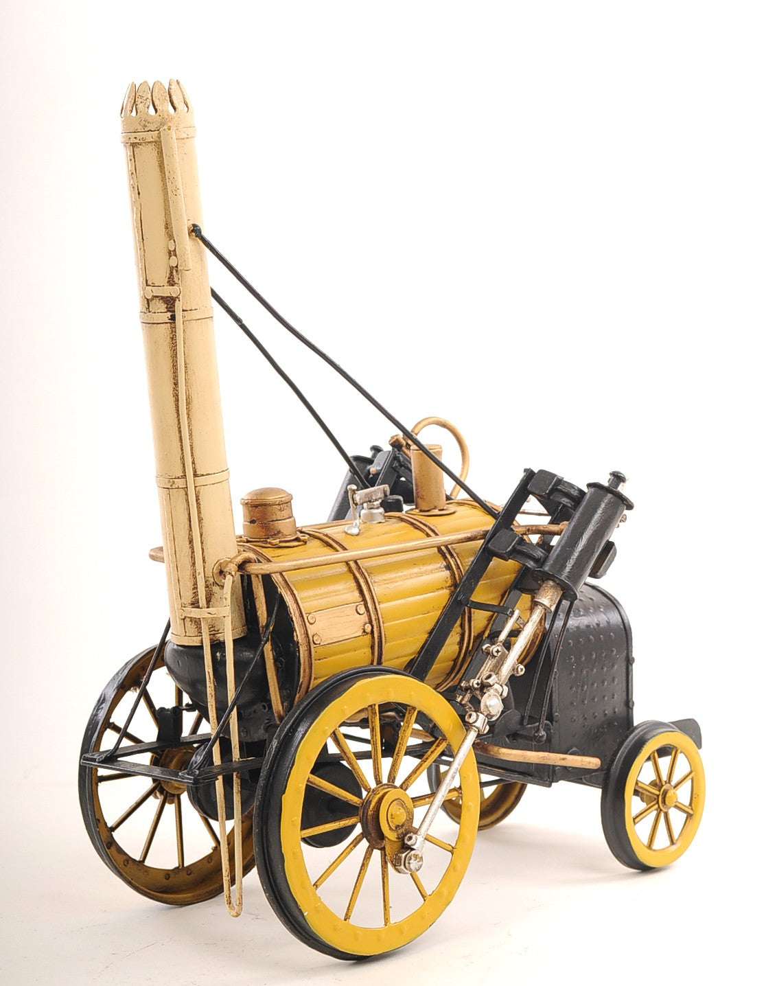 c1829 Yellow Rocket Steam Engine Model Sculpture By Homeroots | Sculptures | Modishstore - 4