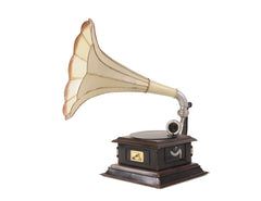 c1911 HMV Gramophone Built to Scale Model Sculpture By Homeroots