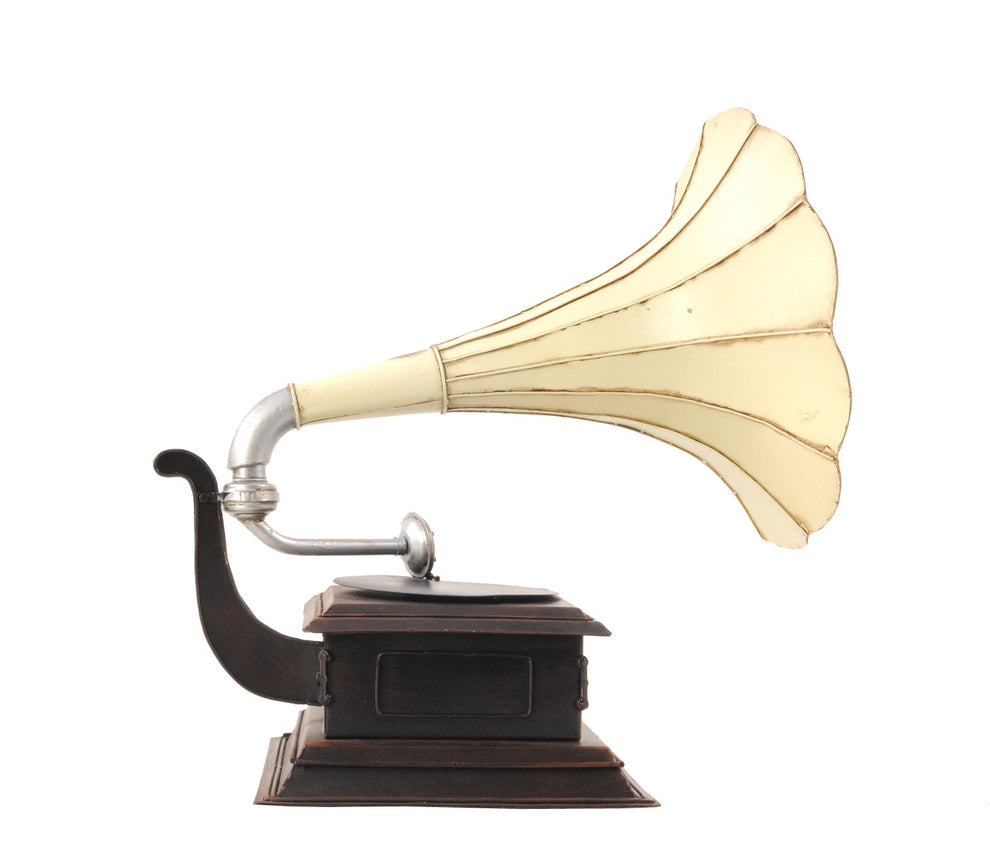 c1911 HMV Gramophone Built to Scale Model Sculpture By Homeroots | Sculptures | Modishstore - 4