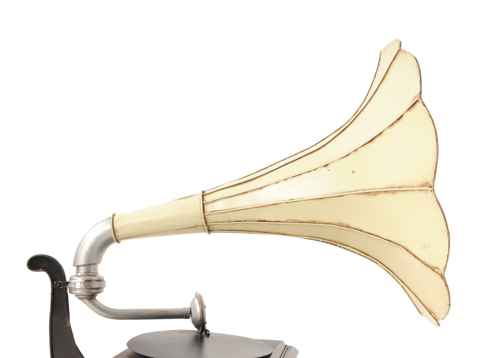 c1911 HMV Gramophone Built to Scale Model Sculpture By Homeroots | Sculptures | Modishstore - 5