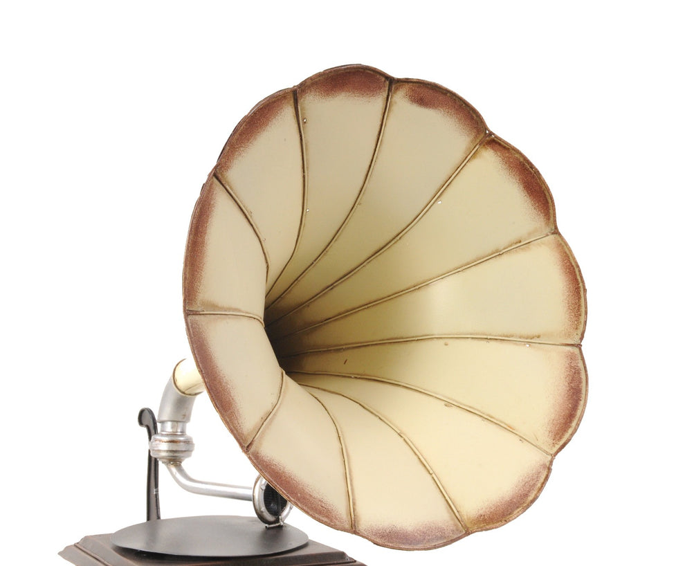c1911 HMV Gramophone Built to Scale Model Sculpture By Homeroots | Sculptures | Modishstore - 6