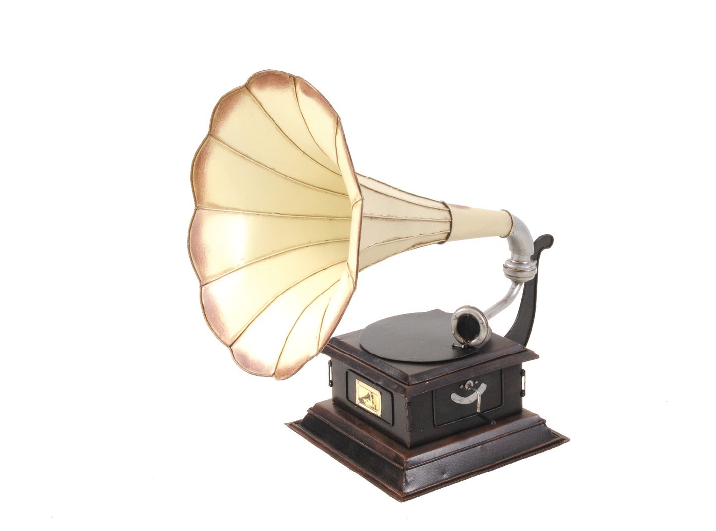 c1911 HMV Gramophone Built to Scale Model Sculpture By Homeroots | Sculptures | Modishstore - 8