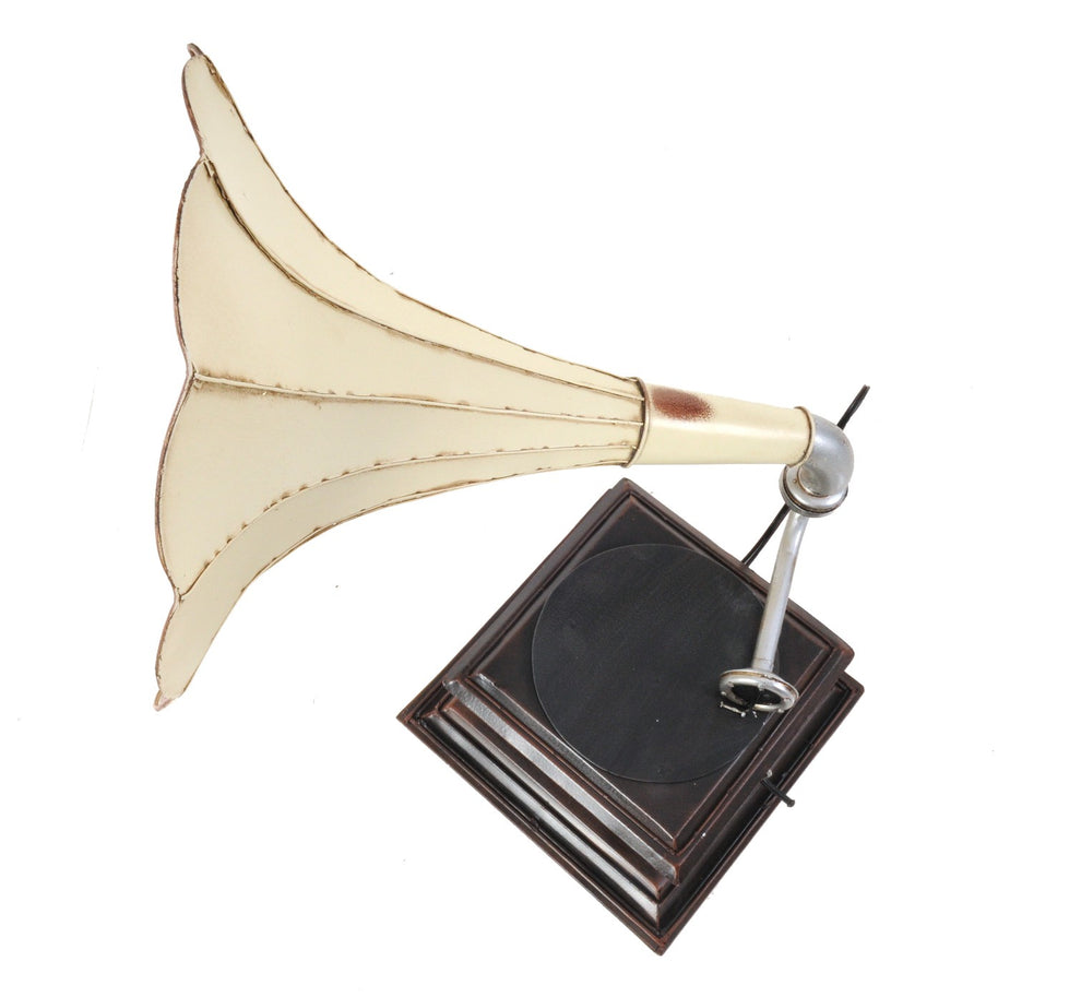 c1911 HMV Gramophone Built to Scale Model Sculpture By Homeroots | Sculptures | Modishstore - 9