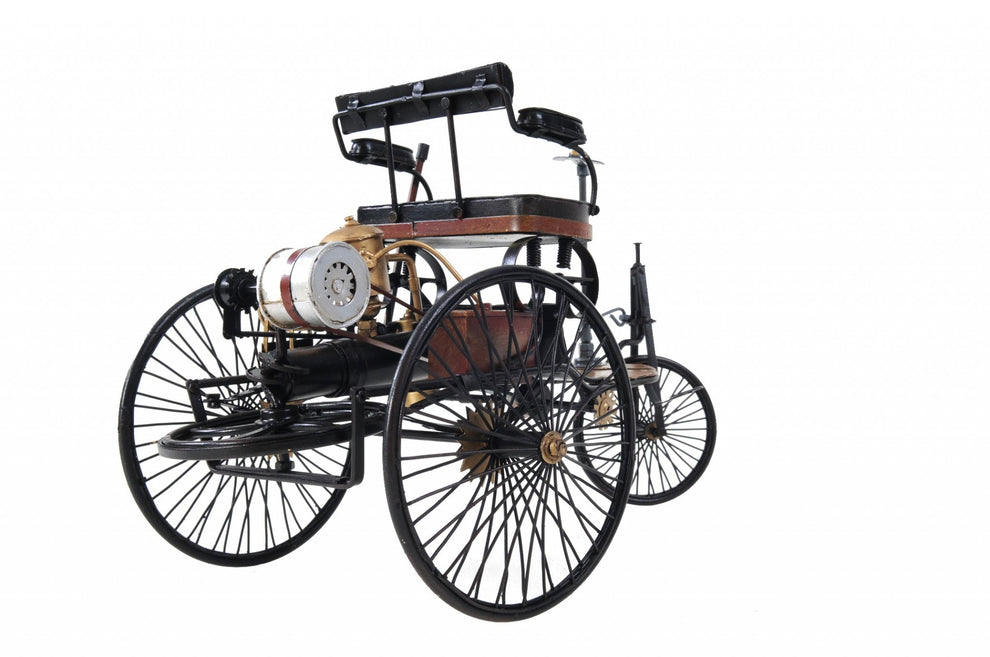 c1886 Three Wheeled Mercedes Benz Motor Car Sculpture By Homeroots | Sculptures | Modishstore - 9