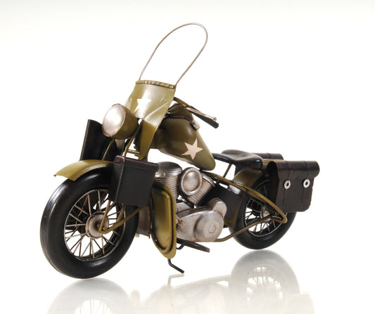 c1942 Green U.S. Army Motorcycle Sculpture By Homeroots | Sculptures | Modishstore