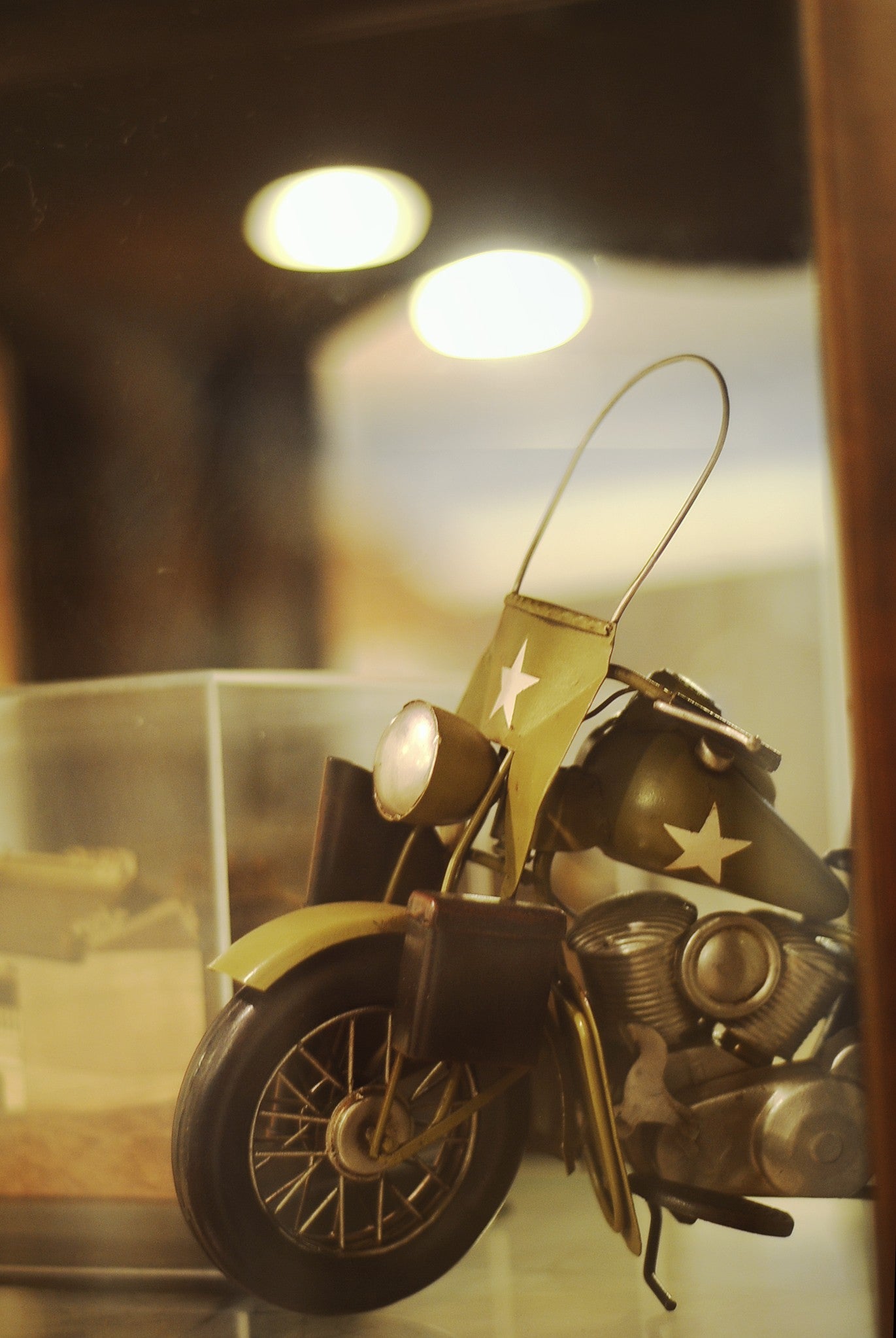 c1942 Green U.S. Army Motorcycle Sculpture By Homeroots | Sculptures | Modishstore - 6