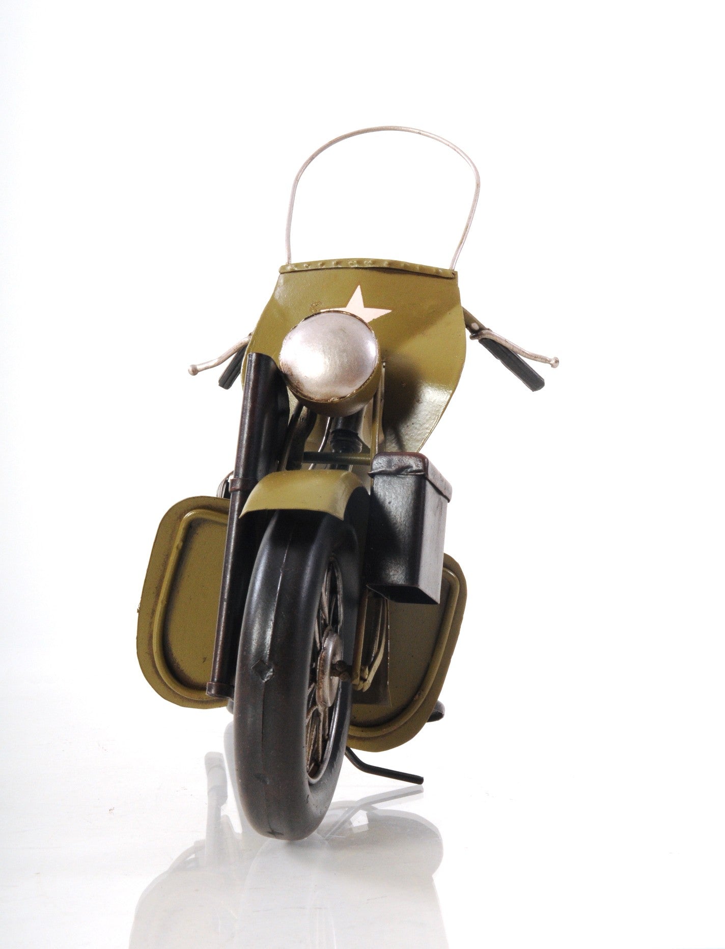 c1942 Green U.S. Army Motorcycle Sculpture By Homeroots | Sculptures | Modishstore - 8