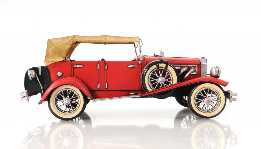 c1933 Vintage Red Duesenberg Model J Sculpture By Homeroots | Sculptures | Modishstore - 4
