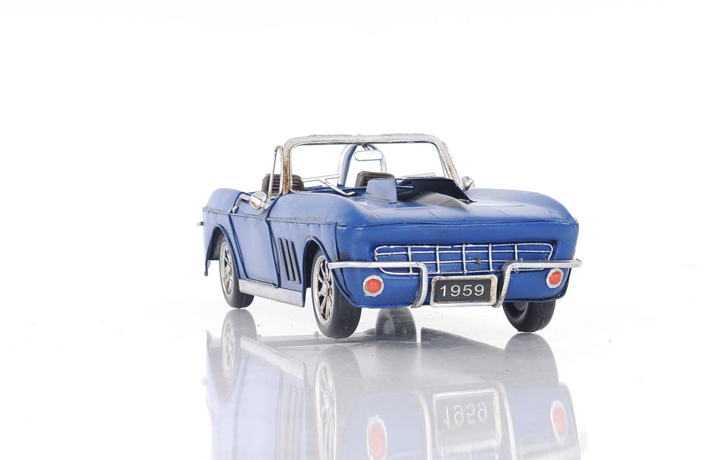 Blue Corvette Stingray Sculpture By Homeroots | Sculptures | Modishstore - 3