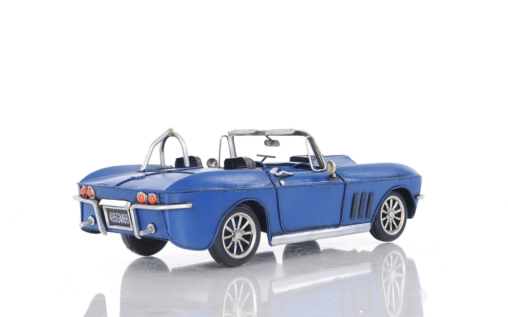 Blue Corvette Stingray Sculpture By Homeroots | Sculptures | Modishstore - 4