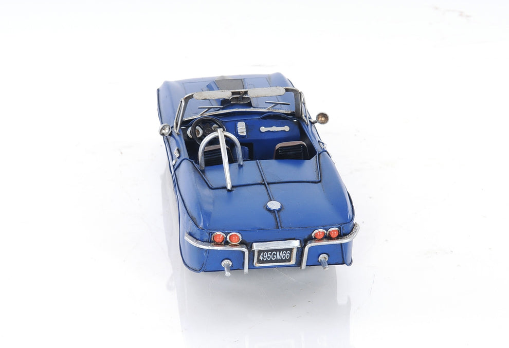 Blue Corvette Stingray Sculpture By Homeroots | Sculptures | Modishstore - 5