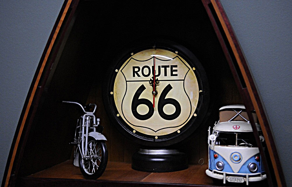 Route 66 Clock By Homeroots | Sculptures | Modishstore - 4