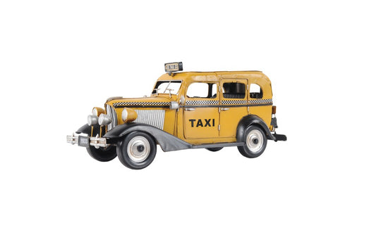 c1933 Vintage Checker Taxi Cab Model Sculpture By Homeroots | Sculptures | Modishstore