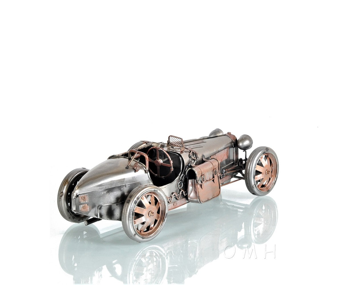c1924 Bugatti Bronze and Silver Racecar Model Sculpture By Homeroots | Sculptures | Modishstore - 3