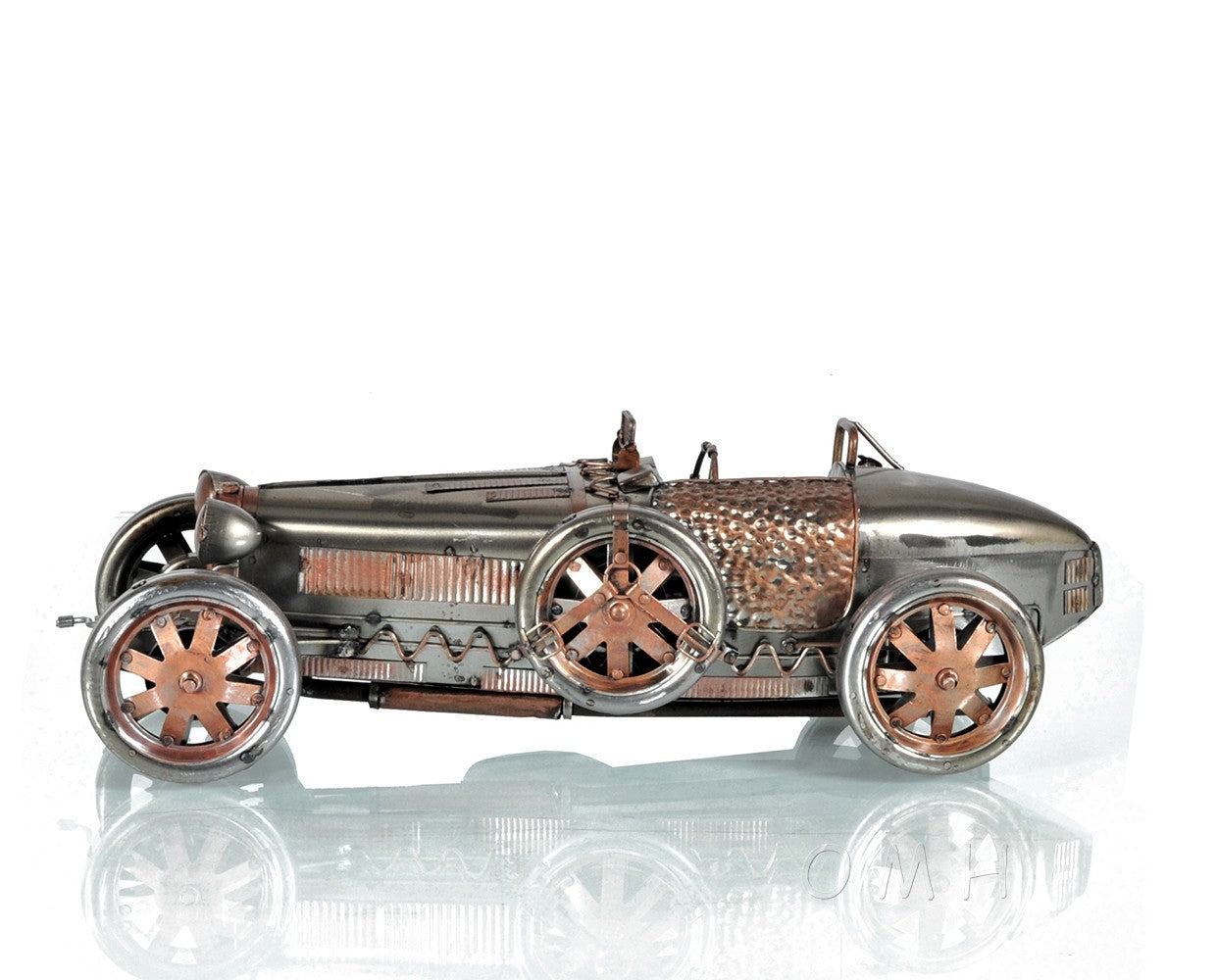 c1924 Bugatti Bronze and Silver Racecar Model Sculpture By Homeroots | Sculptures | Modishstore - 5