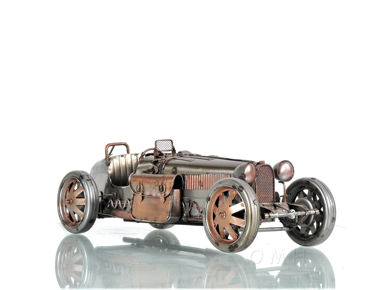 c1924 Bugatti Bronze and Silver Racecar Model Sculpture By Homeroots | Sculptures | Modishstore - 7