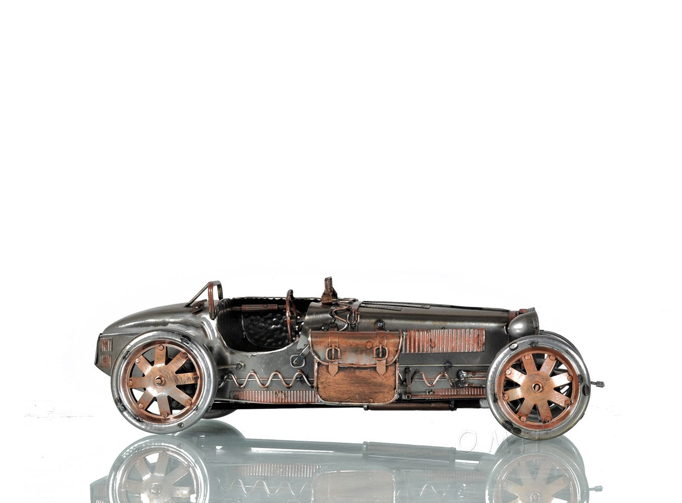 c1924 Bugatti Bronze and Silver Racecar Model Sculpture By Homeroots | Sculptures | Modishstore - 9