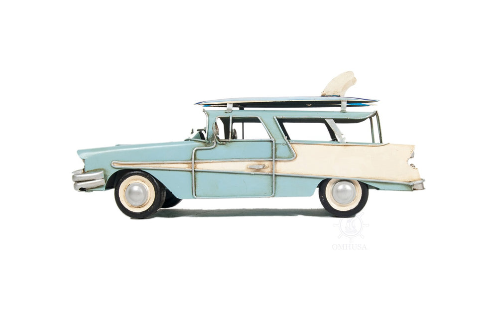 c1957 Blue Ford Country Squire Station Wagon Sculpture By Homeroots | Sculptures | Modishstore - 2