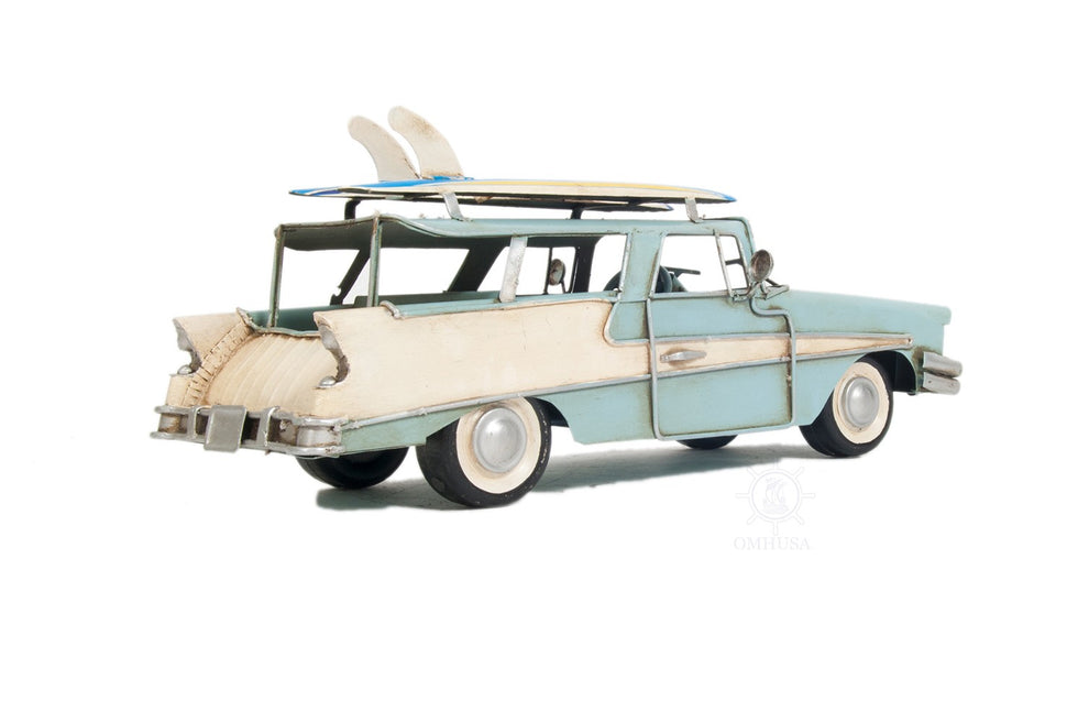 c1957 Blue Ford Country Squire Station Wagon Sculpture By Homeroots | Sculptures | Modishstore - 6
