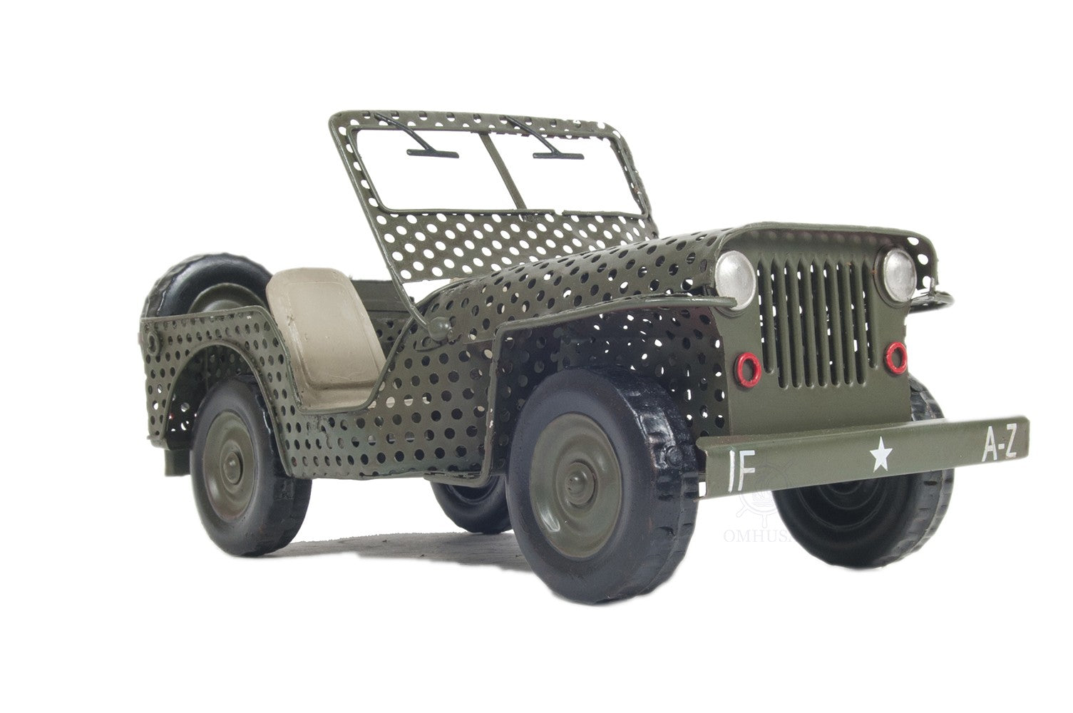 c1945 Willys CJ-2A Overland Jeep Sculpture By Homeroots | Sculptures | Modishstore - 4
