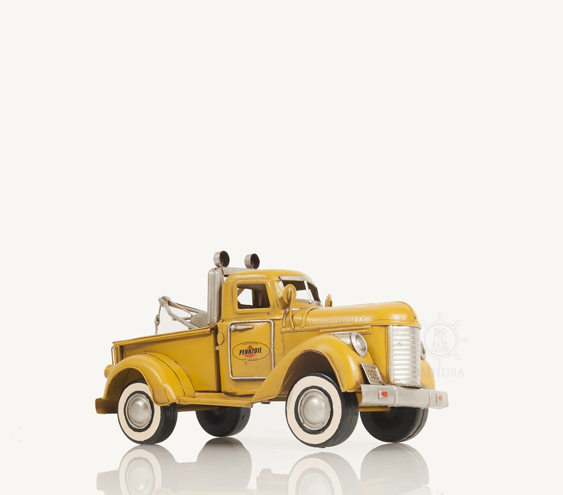 c1926 Pennzoil Tow Truck Yellow Model Sculpture By Homeroots | Sculptures | Modishstore - 5