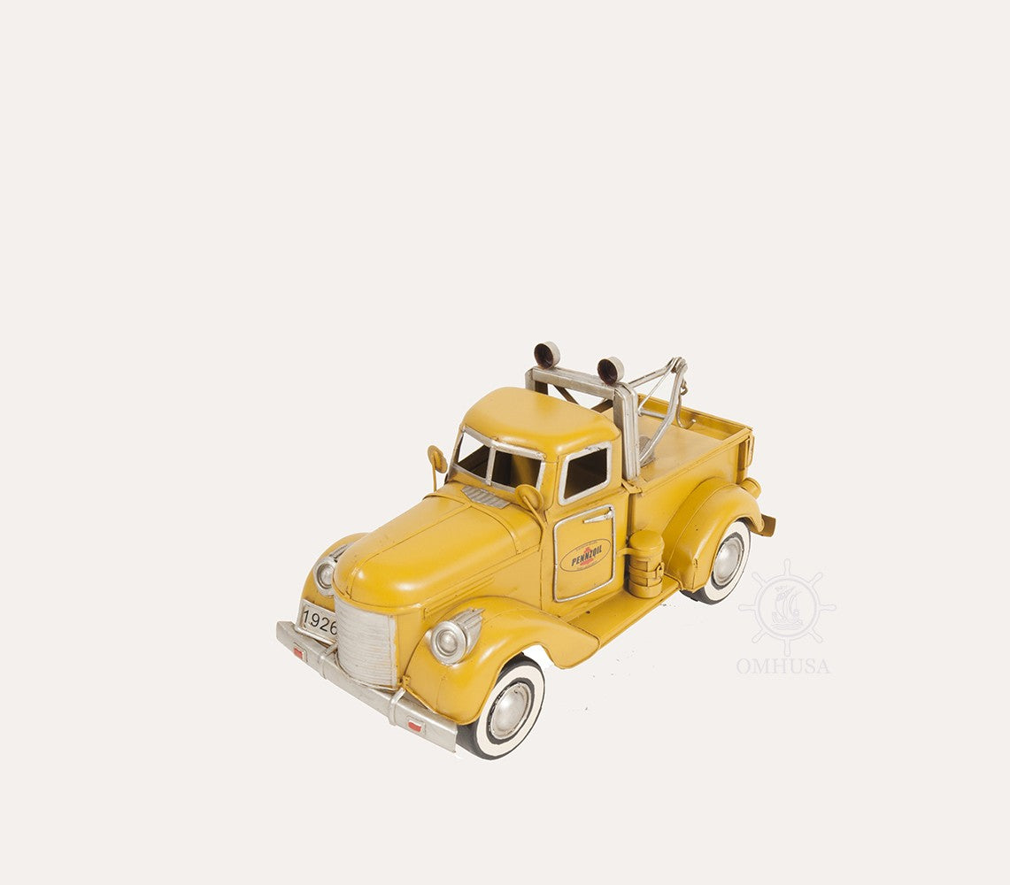 c1926 Pennzoil Tow Truck Yellow Model Sculpture By Homeroots | Sculptures | Modishstore - 7