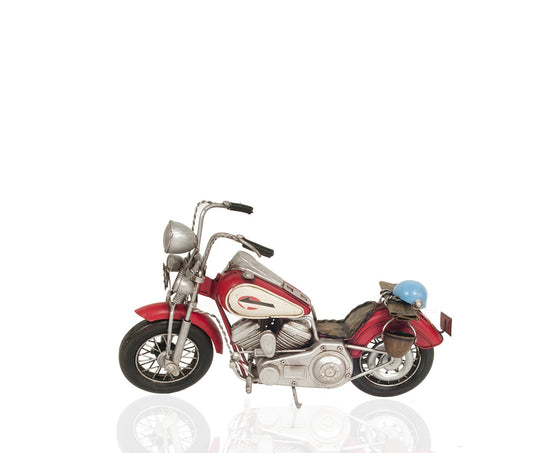 Red Harley Davidson Motorcycle Sculpture By Homeroots | Sculptures | Modishstore